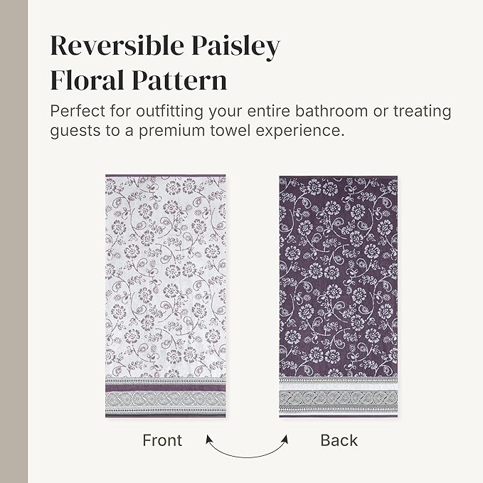 Modern Threads Ophelia 6-Piece 100% Cotton Towel Set – Reversible Yarn Dyed - Image 6