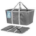 CleverMade Collapsible Laundry Tote 2-Pack – Foldable Carry-All Storage Bin by CleverMade