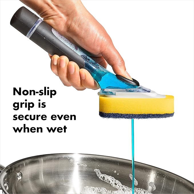 OXO New Good Grips Soap Dispensing Dish Scrub​ - Image 6