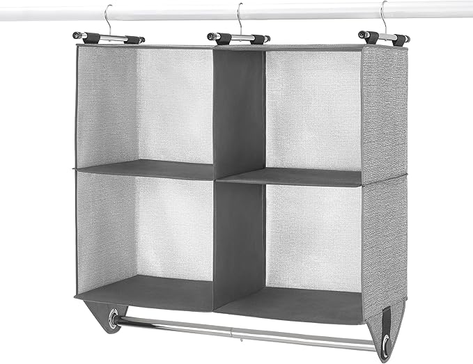 Whitmor 4 Section Fabric Closet Organizer Shelving by Whitmor