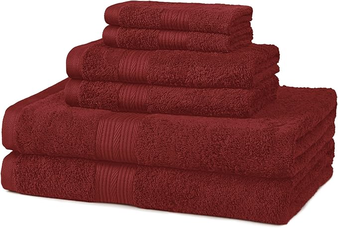 Amazon Basics Fade-Resistant 100% Cotton Washcloths by AmazonBasics