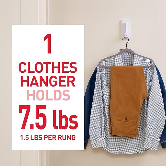 Command Folding Clothes Hanger, Holds up to 5 Hangers 7.5 lb, 1.5lbs per Rung - Image 3
