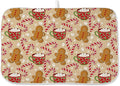 Christmas Dish Drying Mats 18x24 Inch Candy Cane Snowflake Gingerbread Man by GOLIANDA