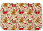 Christmas Dish Drying Mats 18x24 Inch Candy Cane Snowflake Gingerbread Man by GOLIANDA