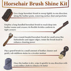 5 PCS Leather Brush Car Detailing, Horsehair Brush Shine Kit, Car Interior - Image 7