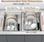romision Expandable Dish Drying Rack Over The Sink Small Metal Stainless Steel - Image 9