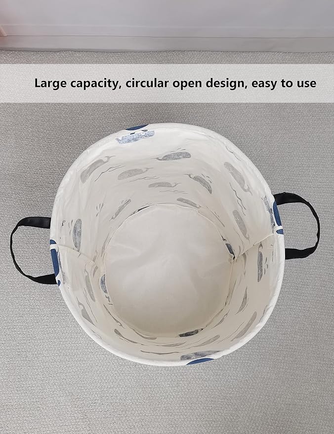 QUEENLALA Large Storage Basket, Laundry Hamper/Bathroom/Home Decor/Collapsible - Image 7