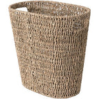 StorageWorks Wicker Waste Basket, Handwoven Seagrass Trash Can by StorageWorks