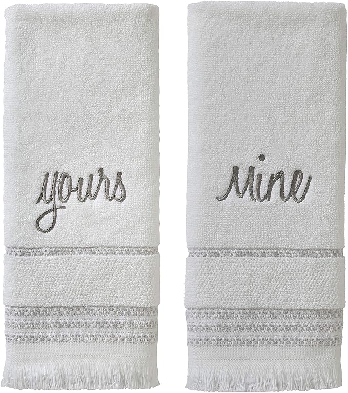 SKL Home Yours & Mine Hand Towel Set by SKLHomebySaturdayKnightLtd