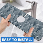 Christmas Forest Sink Faucet Absorbing Mat Pine Spruce Sink Splash Guard Faucet - Image 6