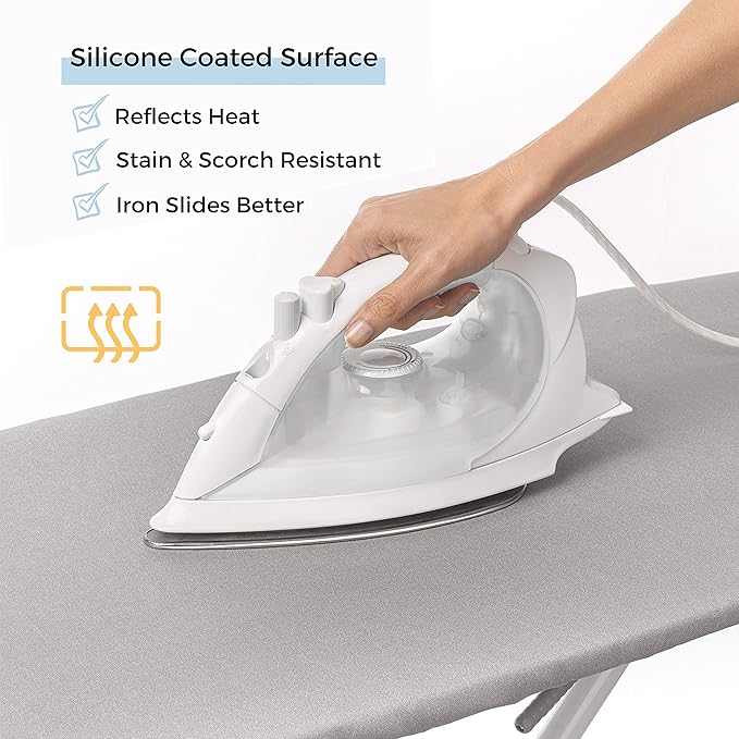 SAVUK Ironing Board Cover and Pad Standard Size Silicone Coated 4 Layers 15x54 - Image 4