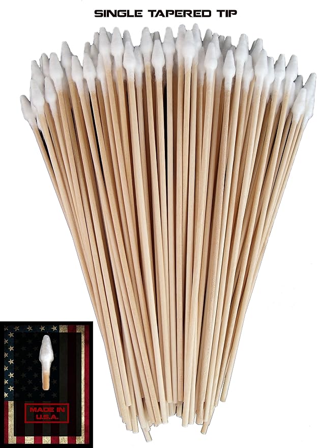Type-III 100pc Gun Cleaning 6 Inch Double Sided Cotton Swabs - Image 4