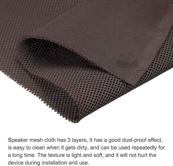 MECCANIXITY Speaker Grill Cloth 20 x 63 Inch Stereo Mesh Fabric Protective - Image 3