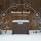 IRIS USA 35-Gallon Outdoor Deck Storage Box, Lockable & UV-Protected, Weather-Resistant Patio Storage for Cushions, Garden Tools & Packages, Waterproof Resin, Durable & Stylish Design - Brown - Image 3