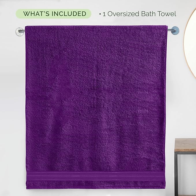 Elegant Comfort Three Line Popcorn Extra Large Luxury Bath Towel - Image 5