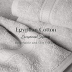 SUPERIOR Solid Egyptian Cotton Towel Set, Washcloths 13” x 13”, Hand Towels 20” - Image 5