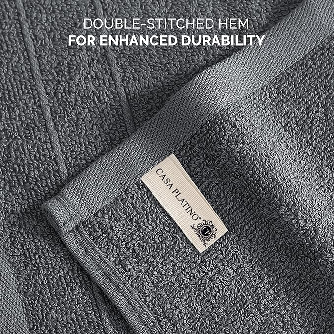 Casa Platino Wash Cloths Pack of 6-100% Cotton Washcloths - Image 6