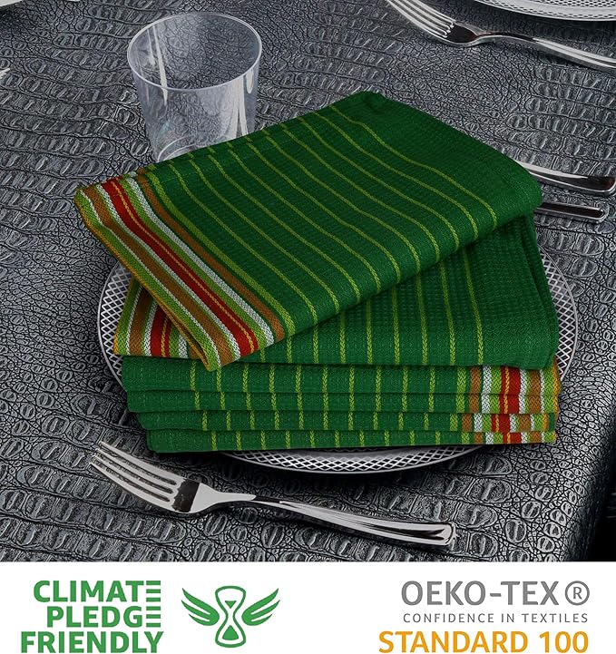 Urban Villa Kitchen Towels Waffle Stripes Dish Towels - Image 3