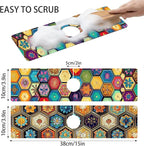 Bimkole 2 PCS Faucet Absorbent Mat, Kitchen Faucet Sink Splash Guard Wraparound - Image 2