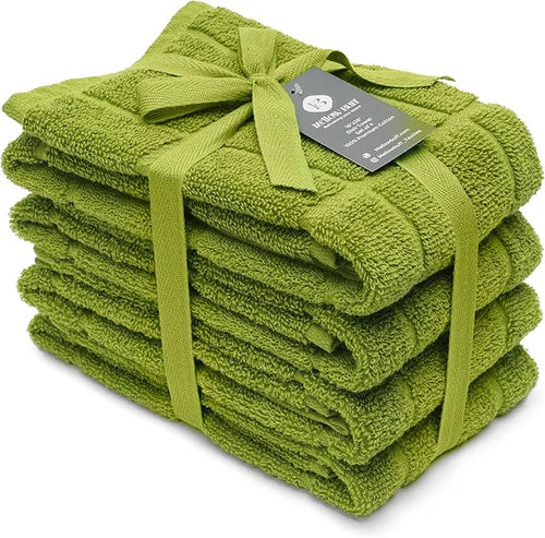 100% Cotton Terry Dish Towels, 4 Pack Plain, 16 x26 Inches, Super Soft and by Ecotribe