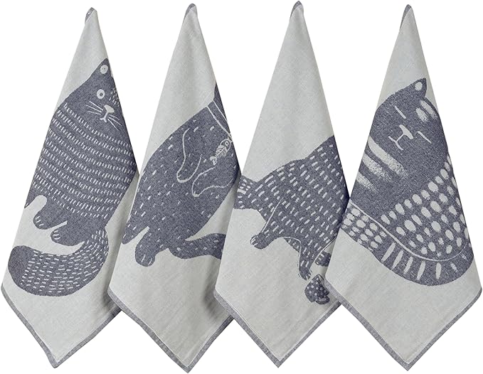sea me at home Cat Themed Funny Dish Towels by seameathome