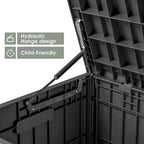 Greesum 82 Gallon Resin Deck Box All Weather Large Outdoor Storage for Patio Furniture, Toys, Garden Tools, Lockable, Black - Image 4