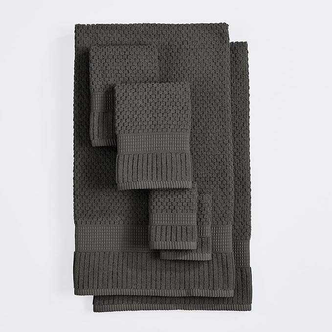 NY Loft 100% Cotton 6 Piece Bath Towel Set | Grey Towels | Oeko-TEX® Standard - Image 8