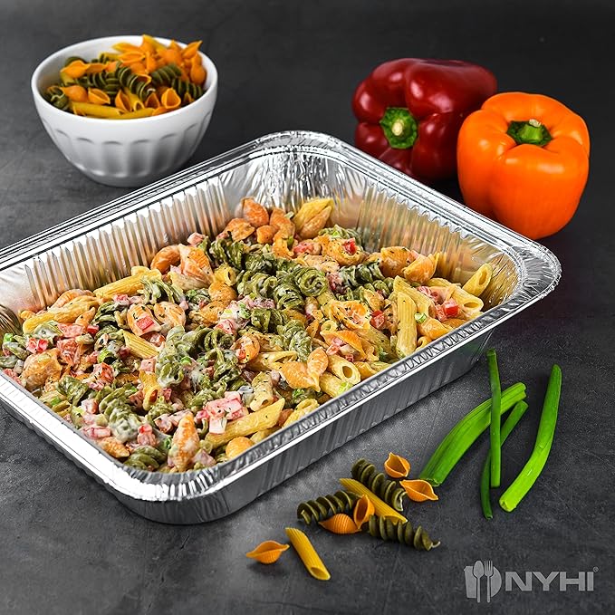 NYHI 30 Pcs Aluminum Pans 9x13 Disposable Baking Tin Foil Pan - Image 4