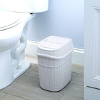 Bath Bliss Sailor Knot Swing Top Waste Bin | Dimensions: 11.22" x 8.27" x 12.6" - Image 3