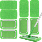 8 Pack Reusable Microfiber Mop Pads Compatible by AmaVins