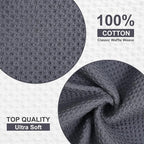 Kitinjoy 100% Cotton Kitchen Dish Cloths, 8 Pack Waffle Weave Ultra Soft - Image 2