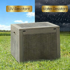 Outdoor Storage Box, Resin Deck Boxes Indoor and outdoor, Waterproof Storage Box Lockable Lid (Grey, 35 Gallon) - Image 5
