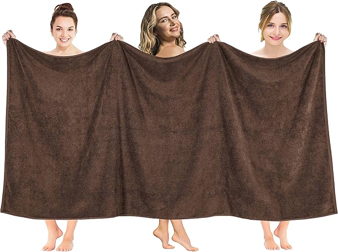 American Soft Linen 100% Cotton 600 GSM Turkish 40x80 Oversized Bath Towel Sheet by AmericanSoftLinen