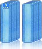 8-Pack Microfiber Cleaning Pads, 18-Inch Microfiber Mop Pads Compatible by wlich