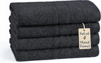 Black Hand Towels for Bathroom by CasaPlatino
