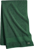 Lacoste Heritage 100% Supima Cotton Bath Towel, Croc Green, Premium Super Soft by LACOSTE
