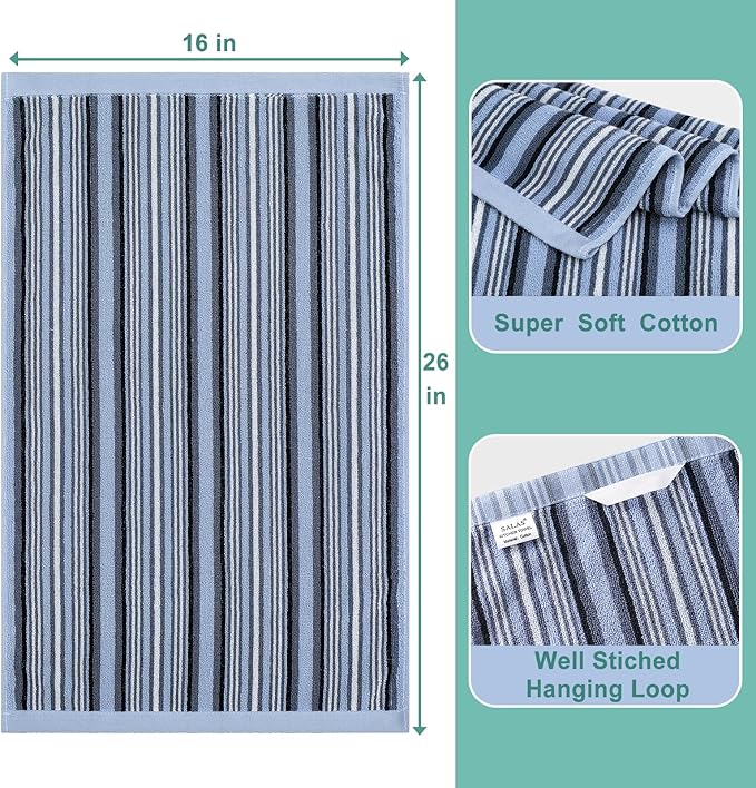 SALAS Kitchen Dish Towels for Drying Dishes, Large Cotton Kitchen Cloths Hand - Image 2