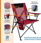 Kijaro Dual Lock Portable Camping Chairs - Versatile Folding Chair, Sports Chair, Outdoor Chair & Lawn Chair - Dual Lock Feature Red Rock Canyon - Image 6