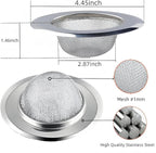 2PCS Kitchen Sink Drain Strainer, Stainless Steel Mesh Sink Strainer, Kitchen - Image 2
