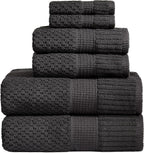 NY Loft 100% Cotton Towel Set 6 Piece | Super Soft & Absorbent Quick-Dry 2 Bath by NYLoft