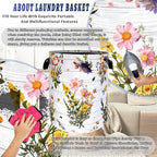 Hawaii Flowers Laundry Basket Foldable Oxford Cloth Colorful Floral Laundry - Image 8