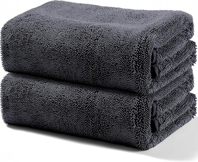 JOYMOOP Microfiber Towels for Cars, 2 Pack 63" x 29.5" Car Drying Towel by JOYMOOP