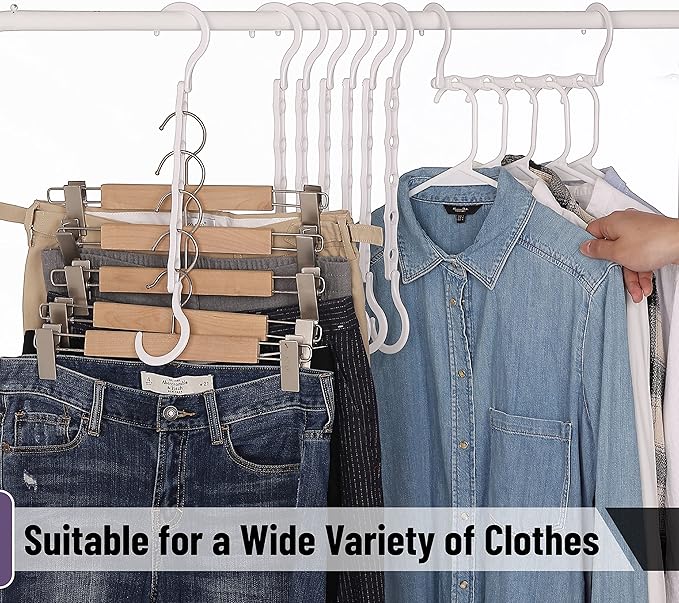 Mr. Pen- Space Saving Hangers for Clothes, Plastic Multi Clothes Hangers Space - Image 7