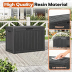 Outdoor Storage Box, Resin Deck Boxes Indoor and outdoor, Waterproof Storage Box Lockable Lid (Black, 45 Gallon) - Image 4