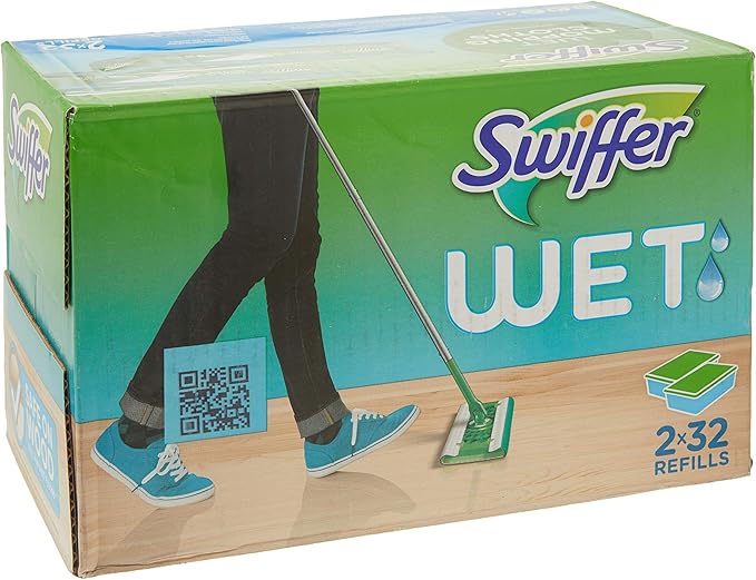 Swiffer Sweeper Wet Mopping Cloths Refills Open Window Fresh 32 Count Pack of 2 - Image 2