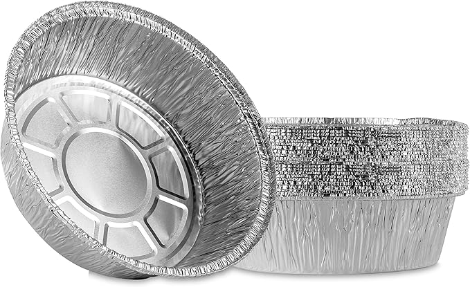 20Plasticpro 7'' Inch Round Tin Foil Pans Disposable Aluminum, Freezer & Oven by PLASTICPRO