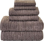 SKL Home CloudSoft 100% Cotton Luxury 6-Piece Towel Set, 600 GSM, Ultra Plush & by SKLHomebySaturdayKnightLtd