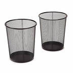 Seville Classics 2-Pack Steel Mesh Round Trashcan Wastebasket by SevilleClassics