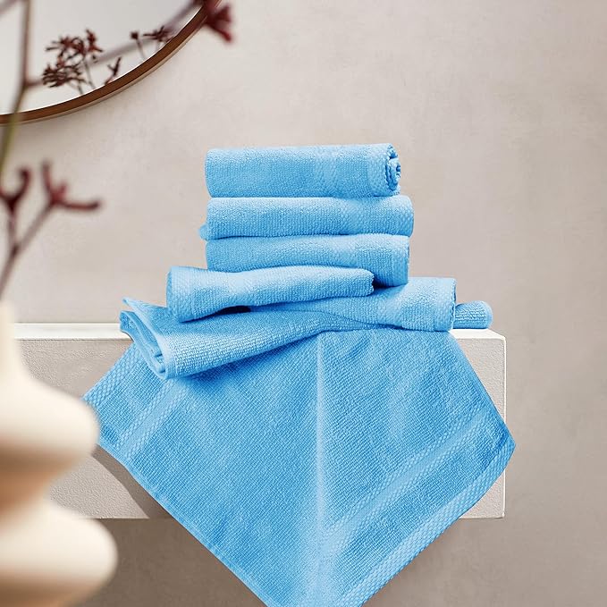 GLAMBURG Ultra Soft 12-Piece Washcloths Set 13x13-100% Ringspun Cotton - Image 3