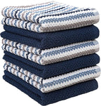 Premium Kitchen Towels | Large Cotton Kitchen Hand Towels | Popcorn Striped - Image 5